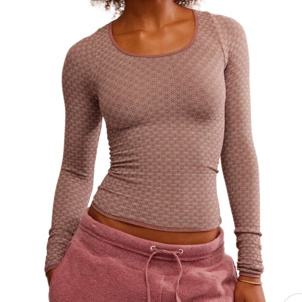 Free People Love Letter Long Sleeve in Chocolate